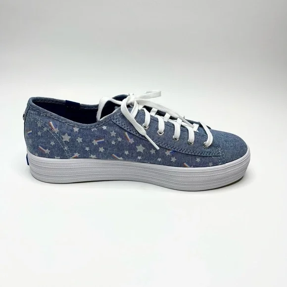 NEW Keds X Sunnylife Collab Rainbow Chambray Triple Kick Sneakers US 7.5 - Picture 2 of 10